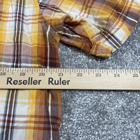 North Face Button Up Shirt Mens Medium Plaid Short Sleeve Outdoors Pockets Fall - Picture 11 of 12